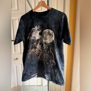 VTG 3 wolf moon tie dye tee